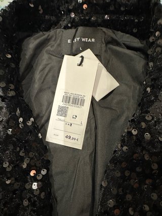 Americana de Lentejuelas Negra Easy Wear