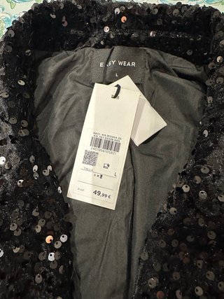 Americana de Lentejuelas Negra Easy Wear