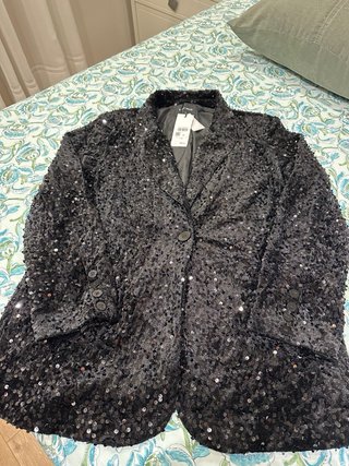 Americana de Lentejuelas Negra Easy Wear