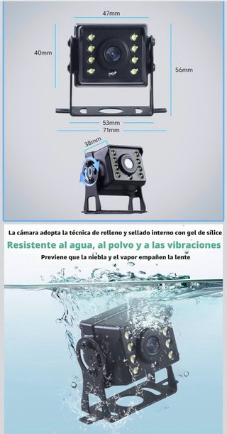 Cámara Marcha Atrás Coche Resistente Agua