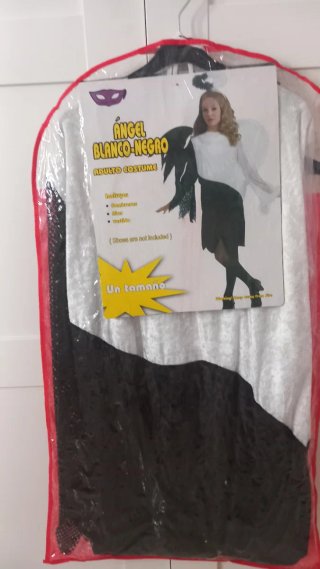 Disfraz de Ángel Blanco y Negro