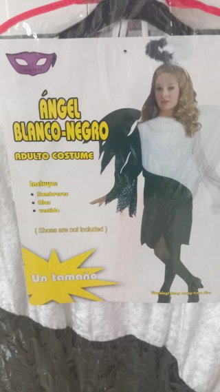 Disfraz de Ángel Blanco y Negro