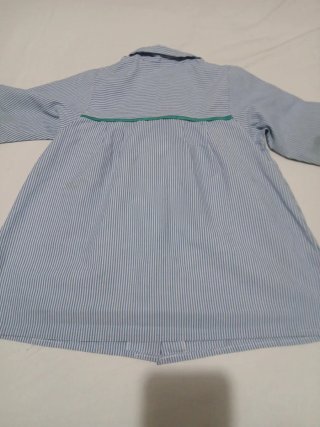 Bata escolar Humanitas azul rayas 2-3 años