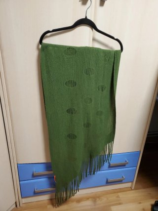 Bufanda Verde con Flecos
