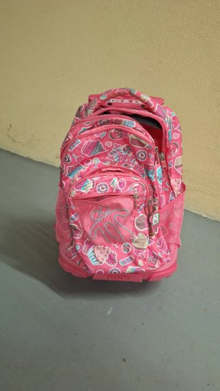 Mochila Totto Rosa Estampado Dulces