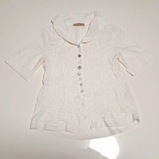 Blusa Bottega Blanca Talla L,impecable!!