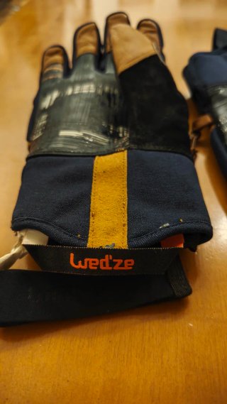 Guantes de esquí Wed'ze 900 Cuero y Azul