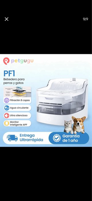 Fuente para gatos Petgugu