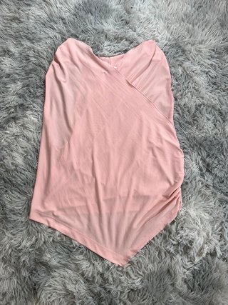 STRADIVARIUS Top Cruzado Rosa Palo Asimétrico