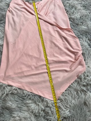 STRADIVARIUS Top Cruzado Rosa Palo Asimétrico