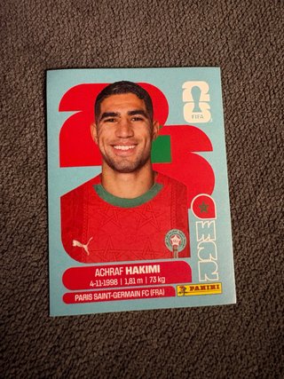 Cromo Achraf Hakimi Mundial 2026 Panini MAR 4