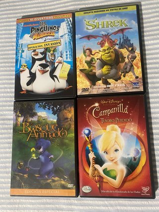 Lote de 4 Películas Infantiles en DVD
