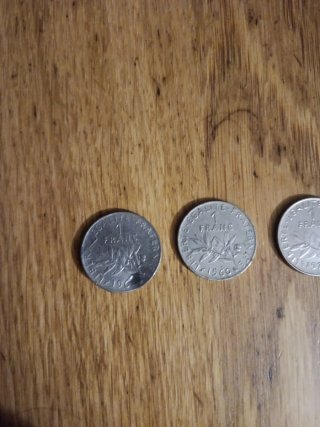 Monedas de 1 Franco (Lote de 5)