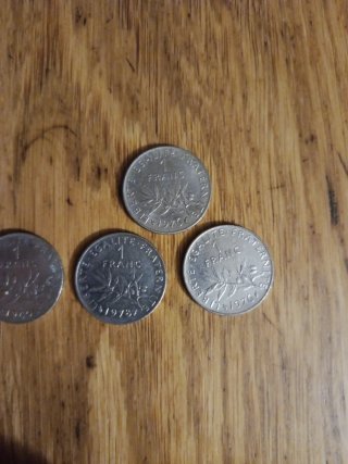 Monedas de 1 Franco (Lote de 5)