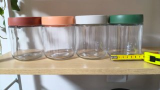 Set de 4 Tarros de Cristal