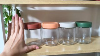Set de 4 Tarros de Cristal