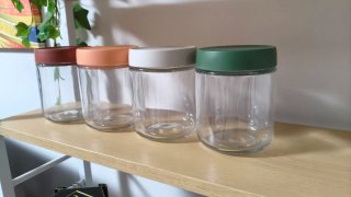 Set de 4 Tarros de Cristal