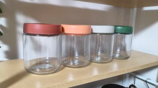 Set de 4 Tarros de Cristal