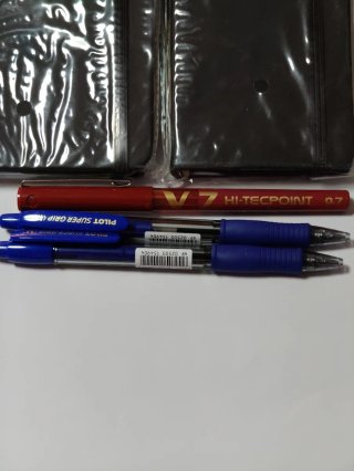 Set de 3 Blocs negros y 3 Bolígrafos pilot