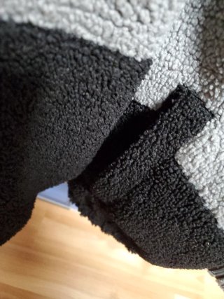 Chaqueta de Borreguito Negra y Gris