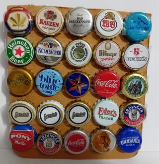 Lote 25 chapas cerveza y bebidas