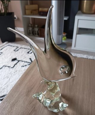 Gran Pez de Cristal Murano Atribuido a Zanetti