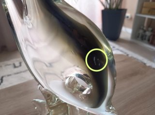 Gran Pez de Cristal Murano Atribuido a Zanetti