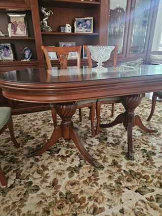 Mueble de salón completo madera oscura