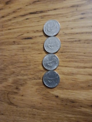 4 Monedas 1/2 Franco Francesas