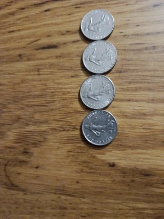 4 Monedas 1/2 Franco Francesas