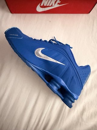 Zapatillas Nike Shox R4 Azules y Plateadas