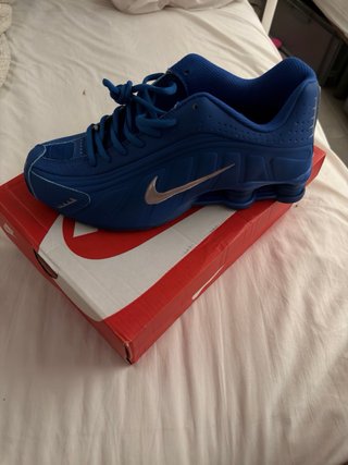 Zapatillas Nike Shox R4 Azules y Plateadas