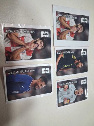 Lote 5 Cromos Coca Cola Mundial 2026.Tamaño grande