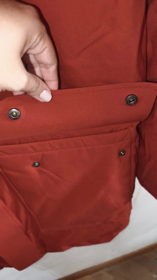 Chaqueta / Parka roja Pull & Bear (M) Como nueva