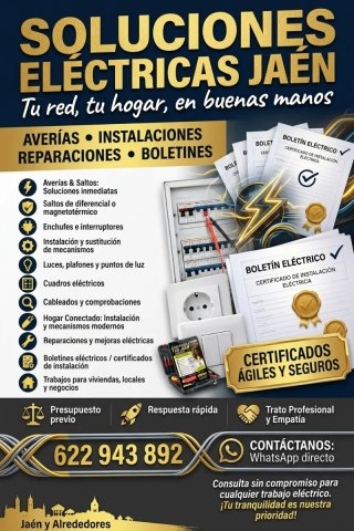 Electricista a domicilio, averias e instalaciones