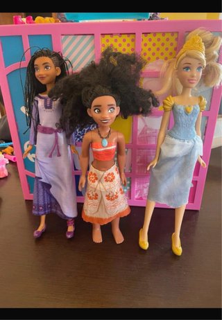 Lotto 3 Bambole Principesse Disney