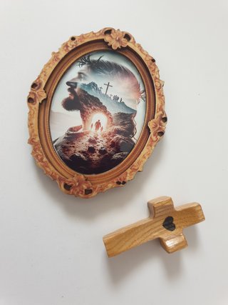 Set Imán y rezador de madera