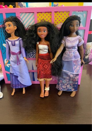 Lotto 3 Bambole Principesse Disney