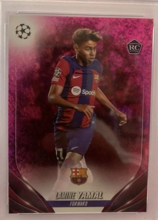 Carta Topps UEFA Lamine Yamal RC Pink Sparkle