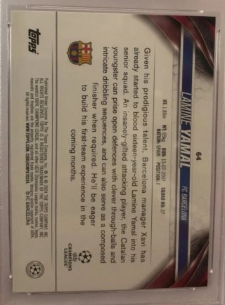 Carta Topps UEFA Lamine Yamal RC Pink Sparkle
