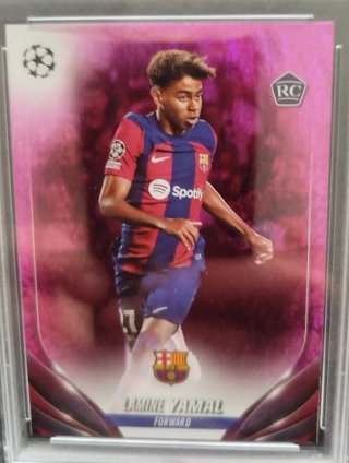Carta Topps UEFA Lamine Yamal RC Pink Sparkle