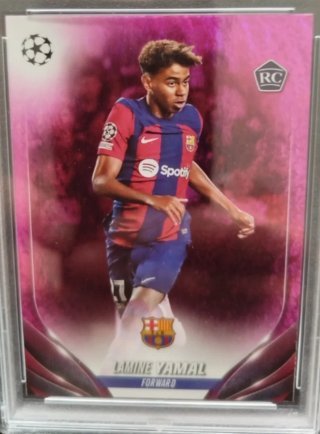 Carta Topps UEFA Lamine Yamal RC Pink Sparkle
