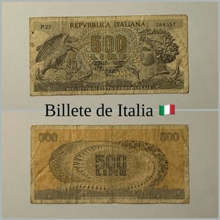 Biglietto da 500 Lire italiane del 1970