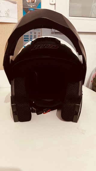 Casco de moto integral BLD negro y dorado talla M