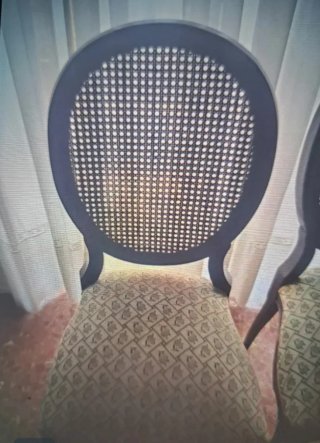 Set de 2 Sillas con Respaldo de Rattan