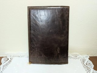 Funda de piel vintage para agenda o documentos