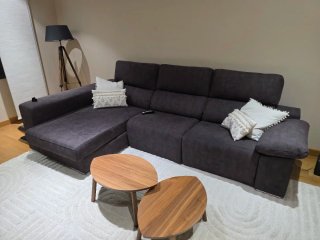 Sofá Chaise Longue Marrón