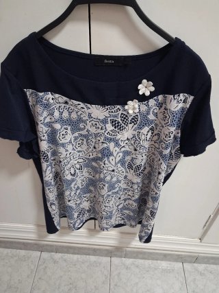 Blusa Festa Azul y Blanca