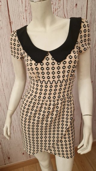 Vestido Denny Rose Geométrico Vintage Talla XS