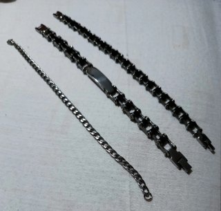 Lote 3 Pulseras Acero Hombre